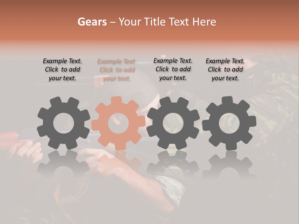 Commando Shoot Defend PowerPoint Template