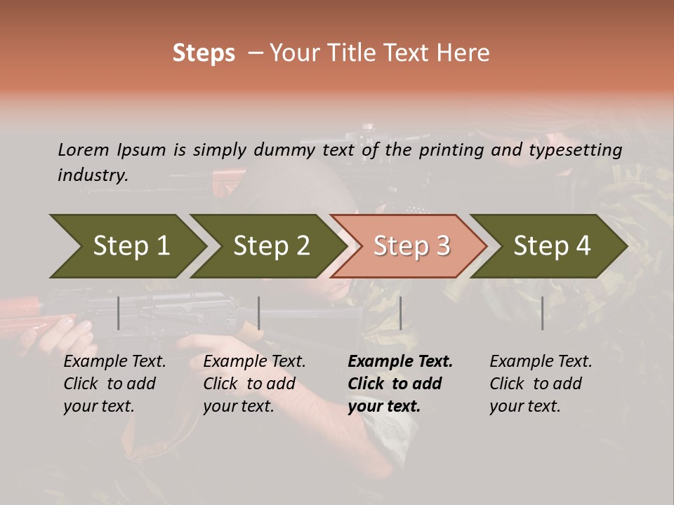 Commando Shoot Defend PowerPoint Template