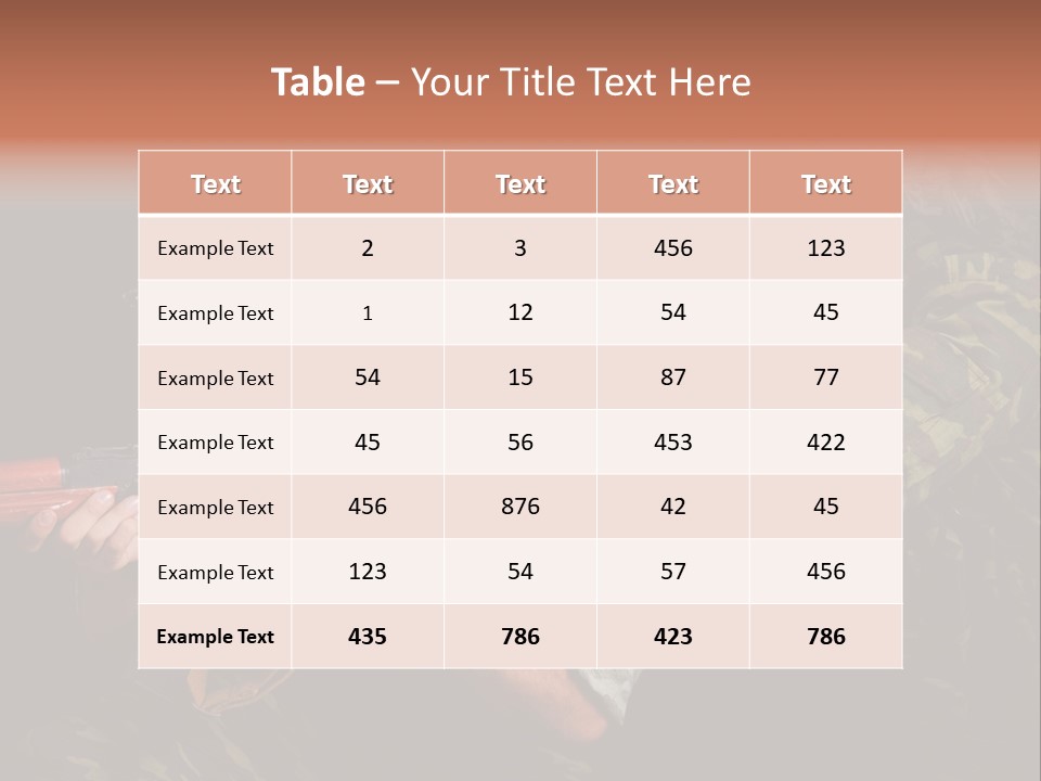 Commando Shoot Defend PowerPoint Template