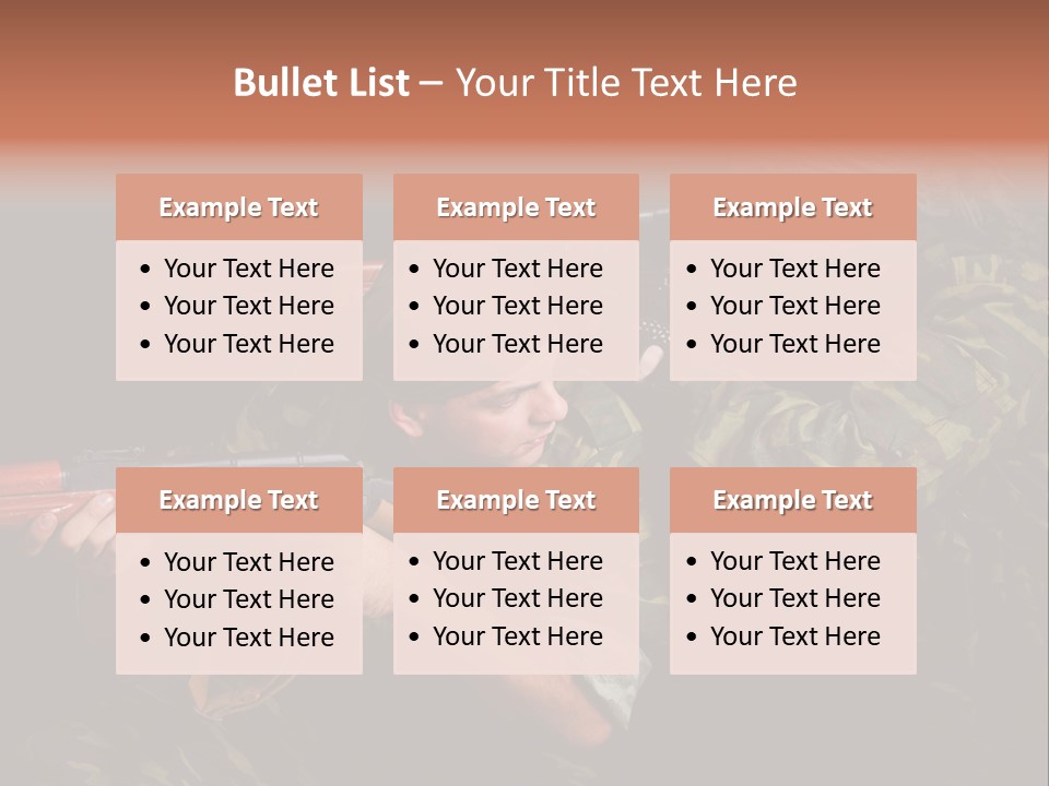 Commando Shoot Defend PowerPoint Template