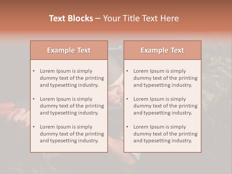 Commando Shoot Defend PowerPoint Template
