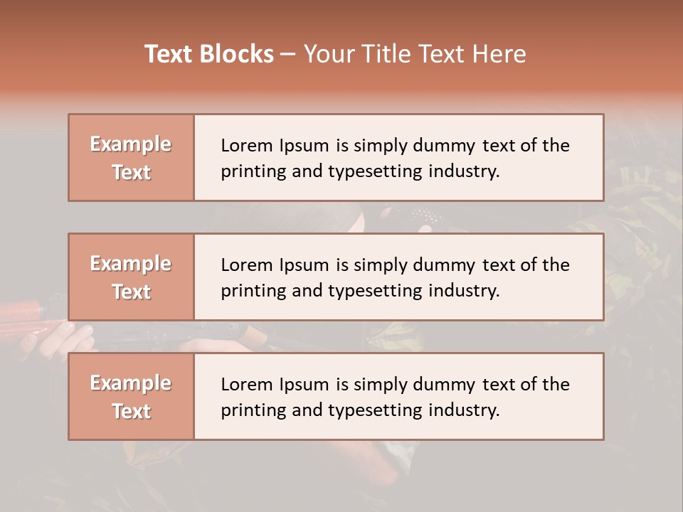 Commando Shoot Defend PowerPoint Template