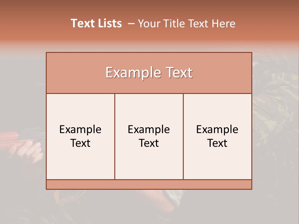 Commando Shoot Defend PowerPoint Template