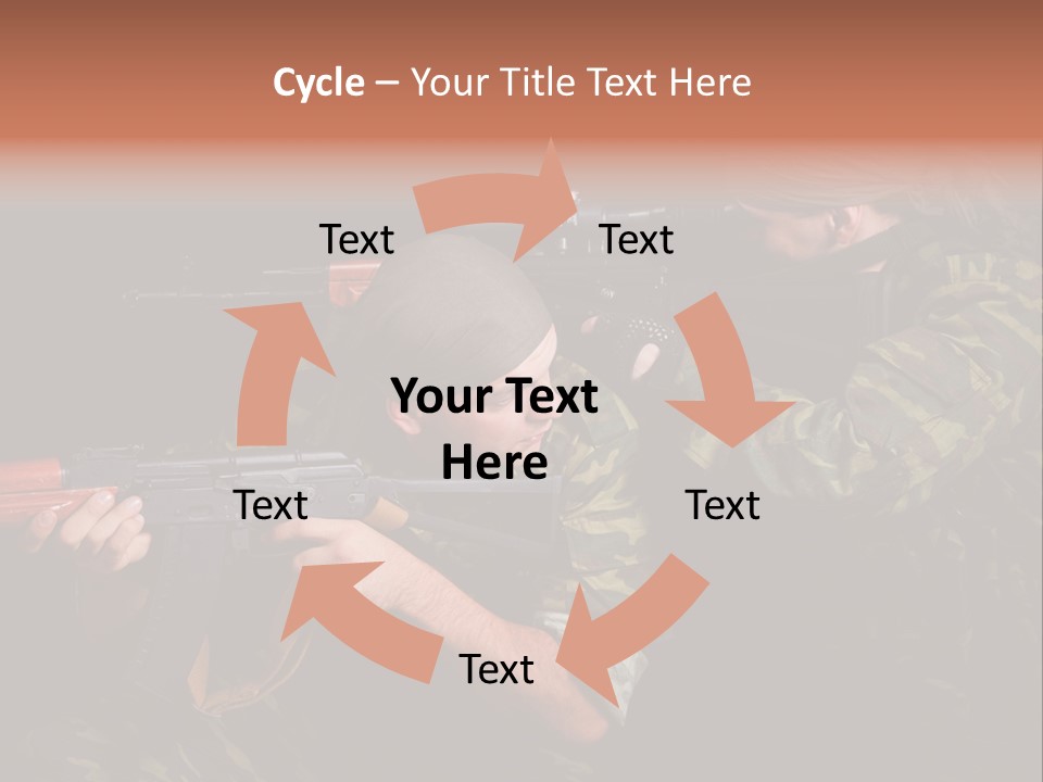 Commando Shoot Defend PowerPoint Template