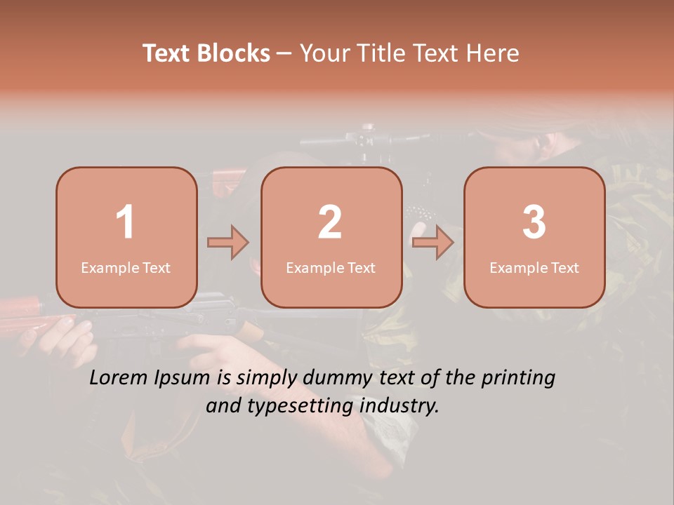 Commando Shoot Defend PowerPoint Template
