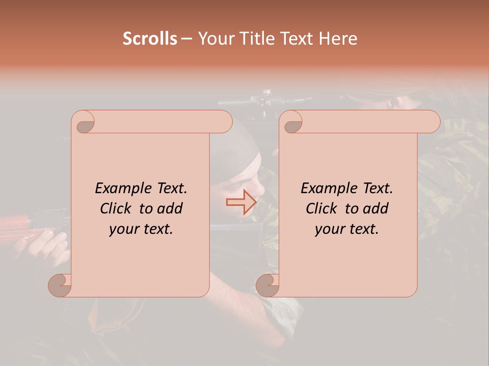 Commando Shoot Defend PowerPoint Template