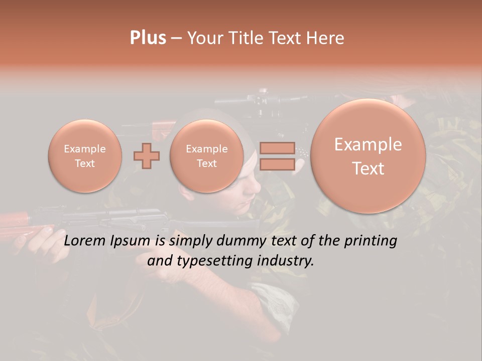 Commando Shoot Defend PowerPoint Template