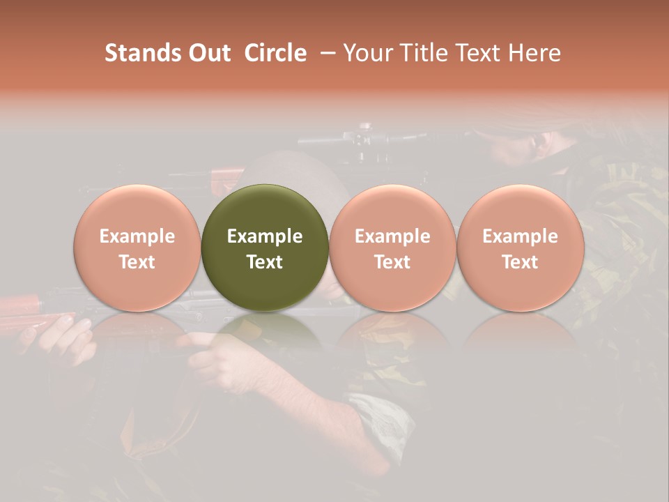 Commando Shoot Defend PowerPoint Template