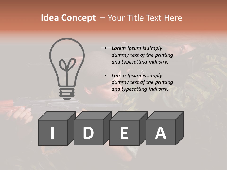 Commando Shoot Defend PowerPoint Template