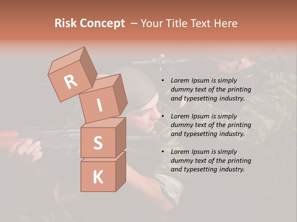 Commando Shoot Defend PowerPoint Template