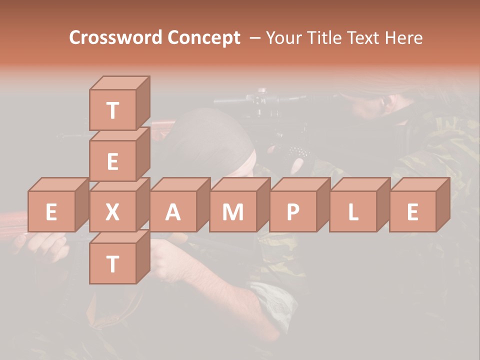 Commando Shoot Defend PowerPoint Template
