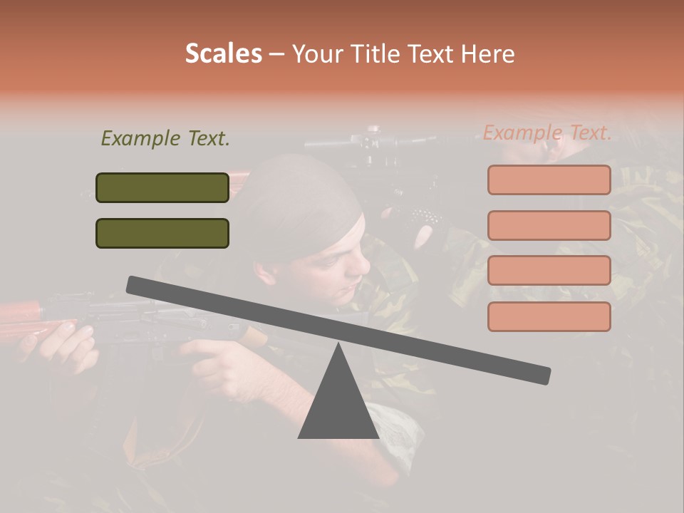 Commando Shoot Defend PowerPoint Template