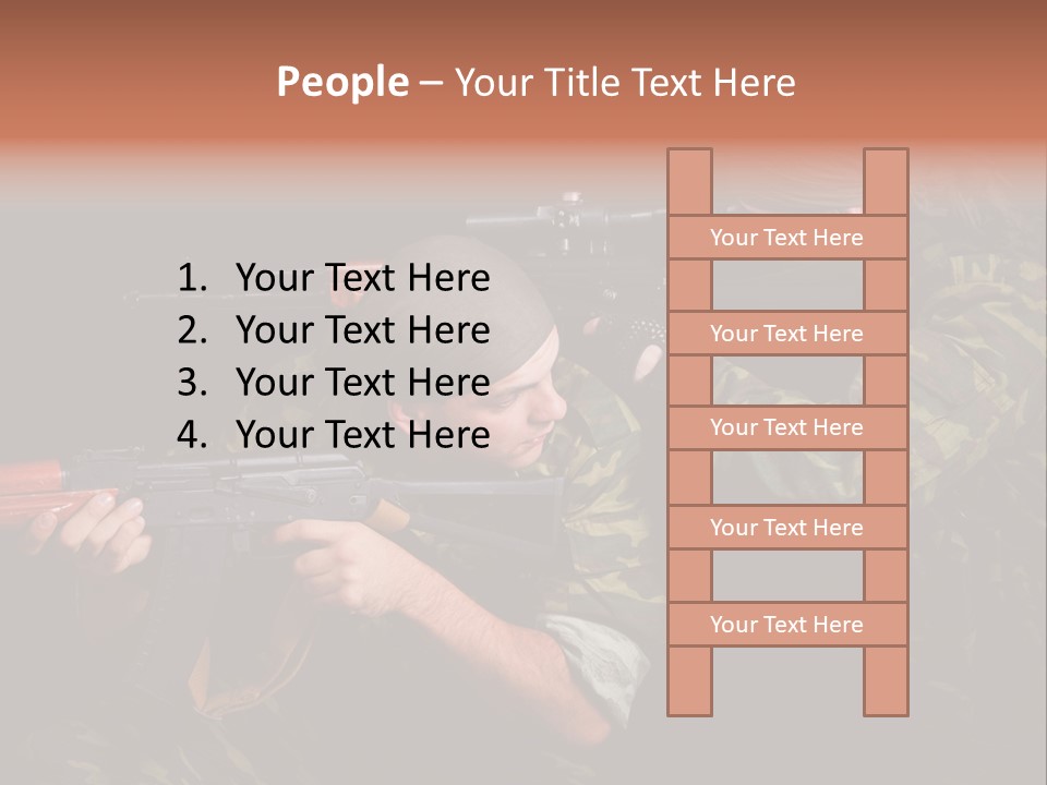 Commando Shoot Defend PowerPoint Template