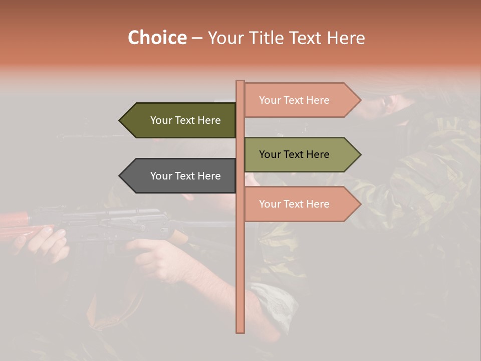 Commando Shoot Defend PowerPoint Template