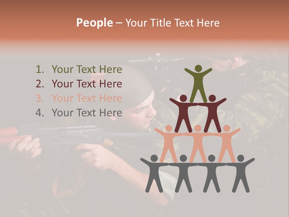 Commando Shoot Defend PowerPoint Template