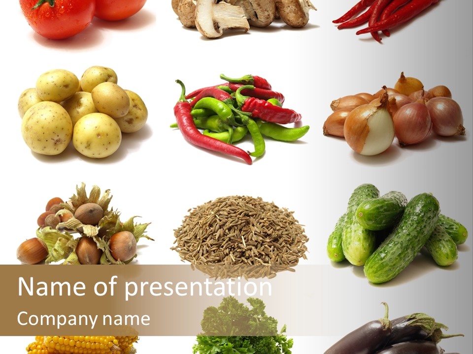 Garden Nut Low Calorie PowerPoint Template