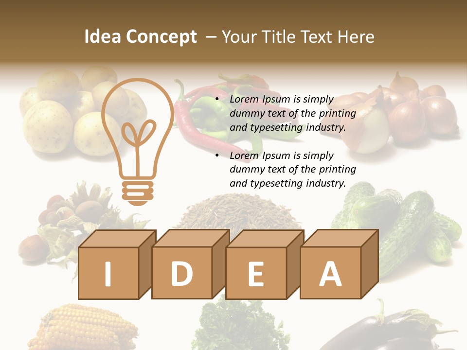 Garden Nut Low Calorie PowerPoint Template