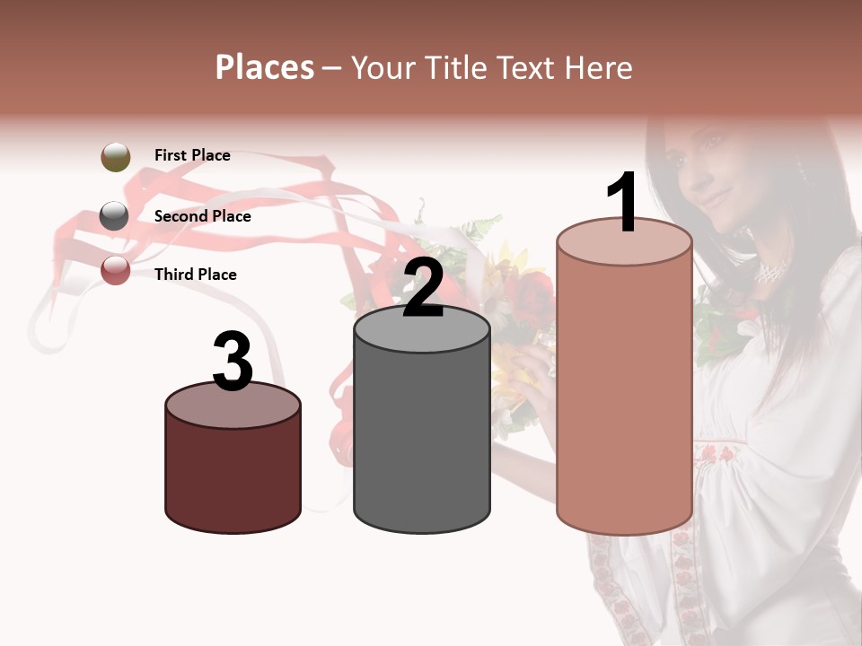 Beautiful Embroidery Red PowerPoint Template