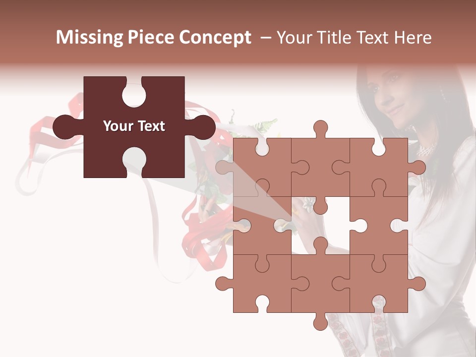 Beautiful Embroidery Red PowerPoint Template