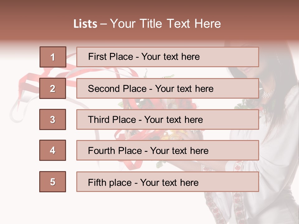 Beautiful Embroidery Red PowerPoint Template