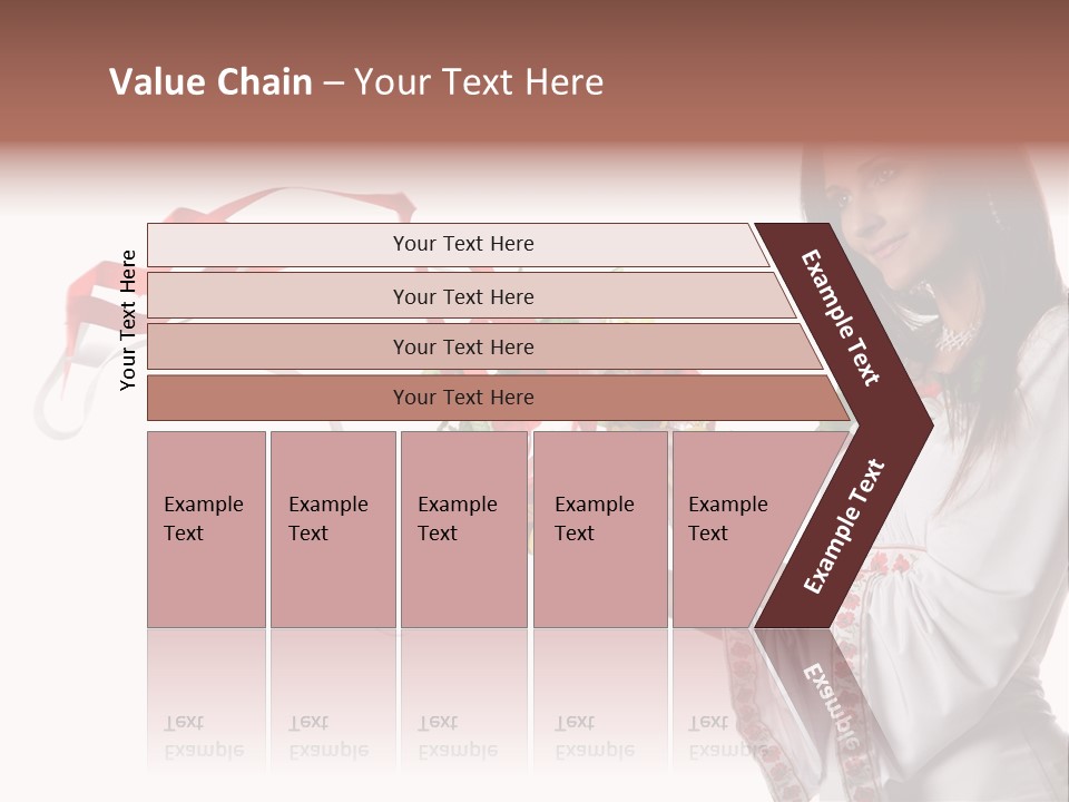 Beautiful Embroidery Red PowerPoint Template