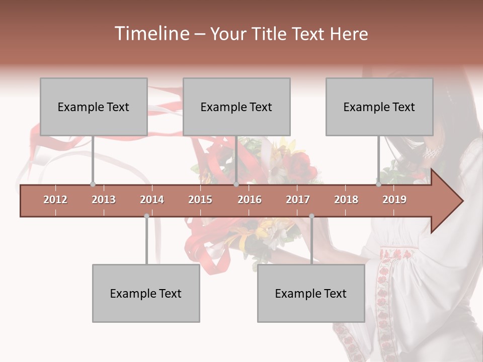 Beautiful Embroidery Red PowerPoint Template