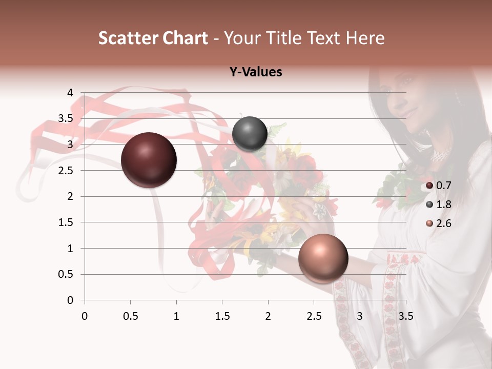 Beautiful Embroidery Red PowerPoint Template