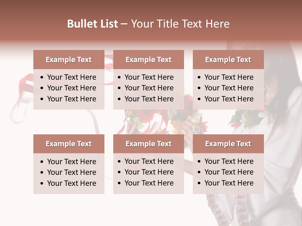 Beautiful Embroidery Red PowerPoint Template