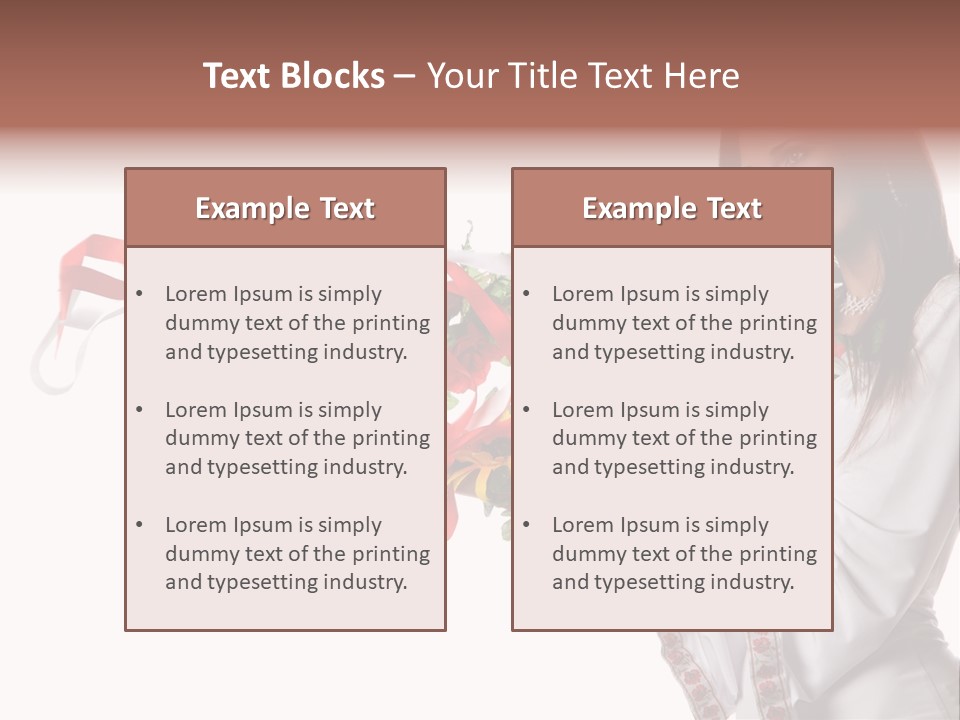 Beautiful Embroidery Red PowerPoint Template