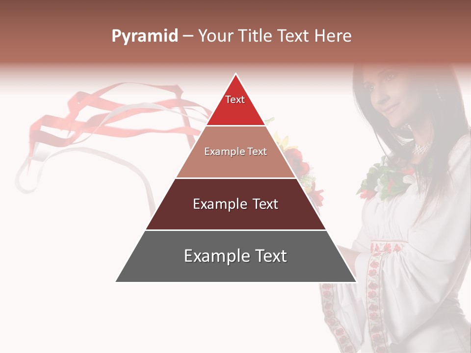 Beautiful Embroidery Red PowerPoint Template