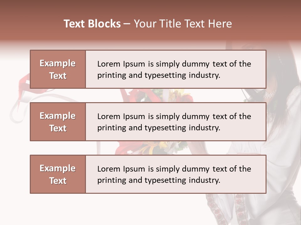 Beautiful Embroidery Red PowerPoint Template