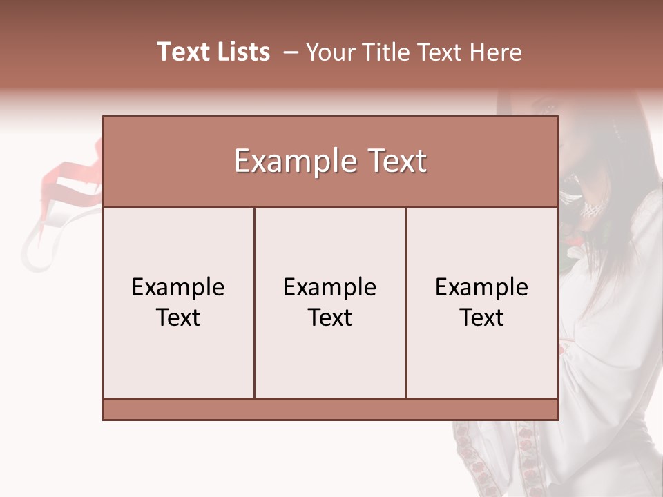 Beautiful Embroidery Red PowerPoint Template