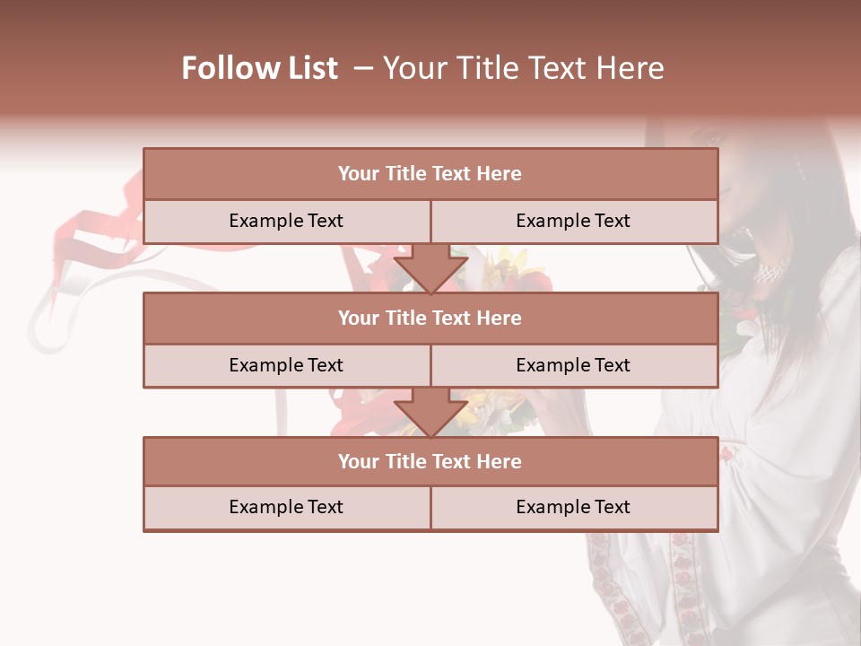 Beautiful Embroidery Red PowerPoint Template