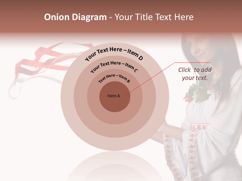 Beautiful Embroidery Red PowerPoint Template