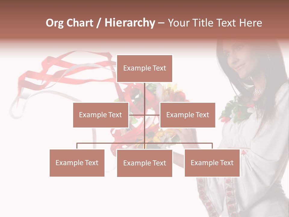 Beautiful Embroidery Red PowerPoint Template