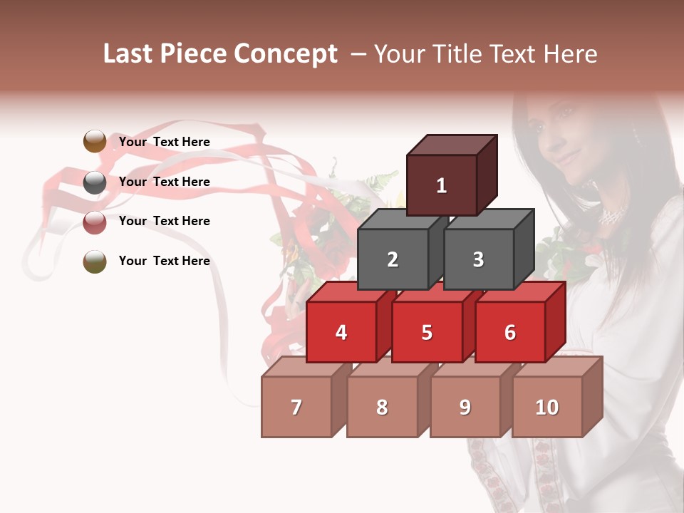 Beautiful Embroidery Red PowerPoint Template