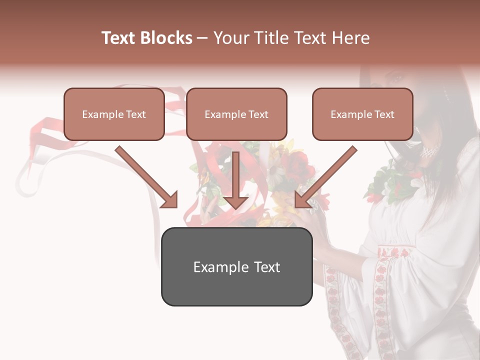 Beautiful Embroidery Red PowerPoint Template