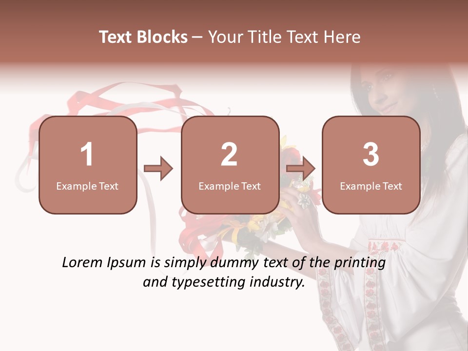 Beautiful Embroidery Red PowerPoint Template