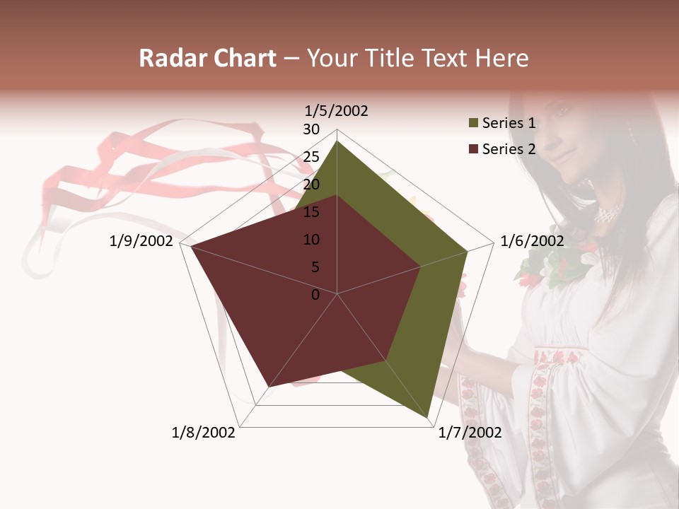 Beautiful Embroidery Red PowerPoint Template