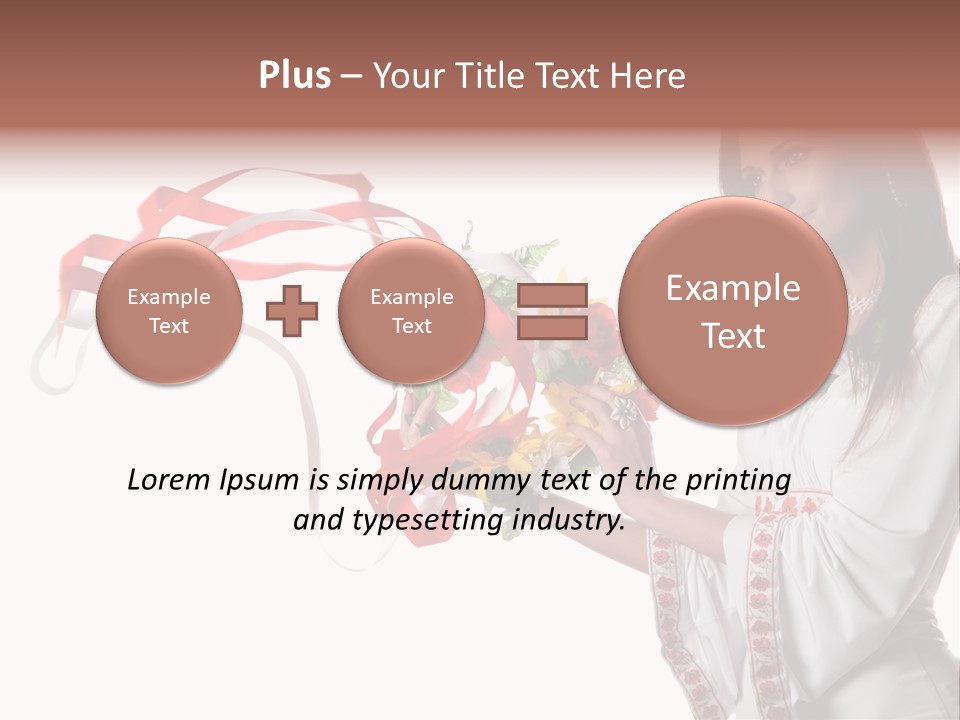 Beautiful Embroidery Red PowerPoint Template