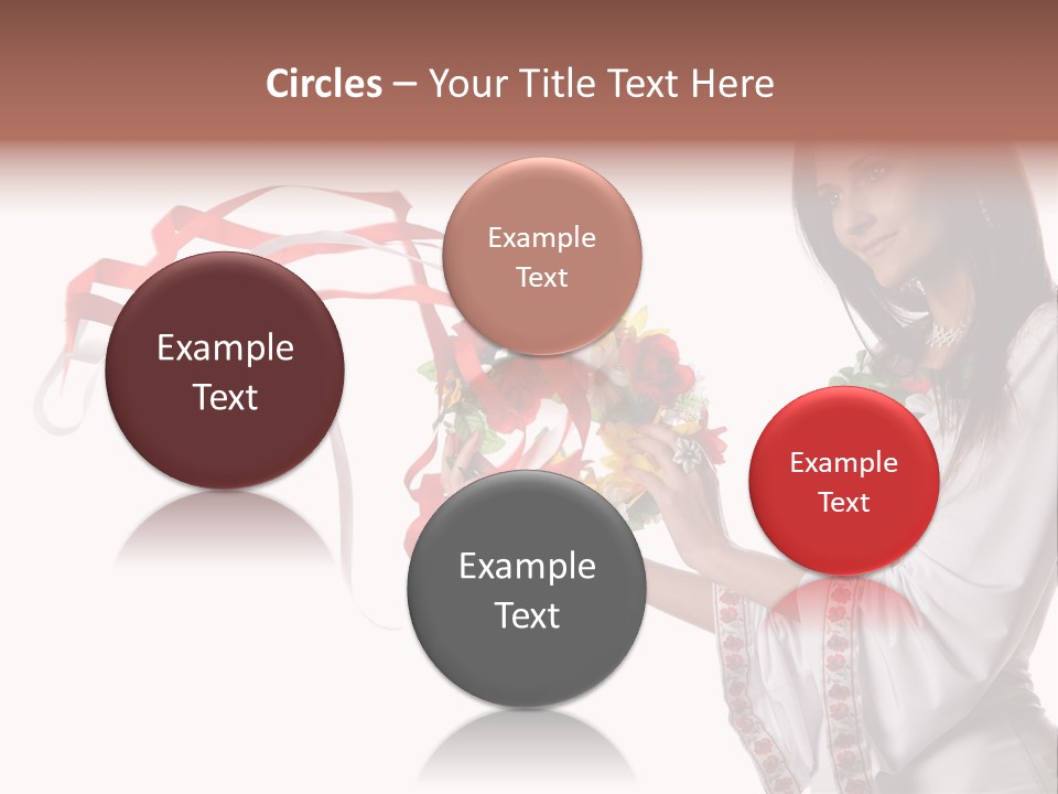Beautiful Embroidery Red PowerPoint Template