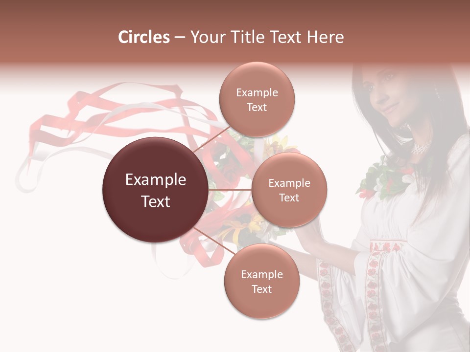 Beautiful Embroidery Red PowerPoint Template