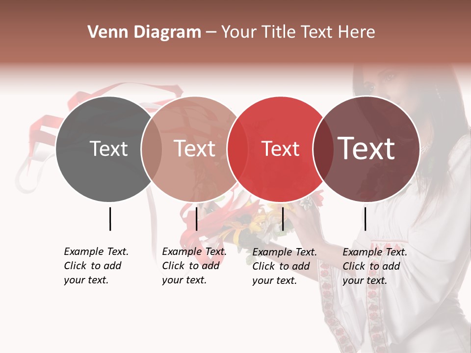 Beautiful Embroidery Red PowerPoint Template
