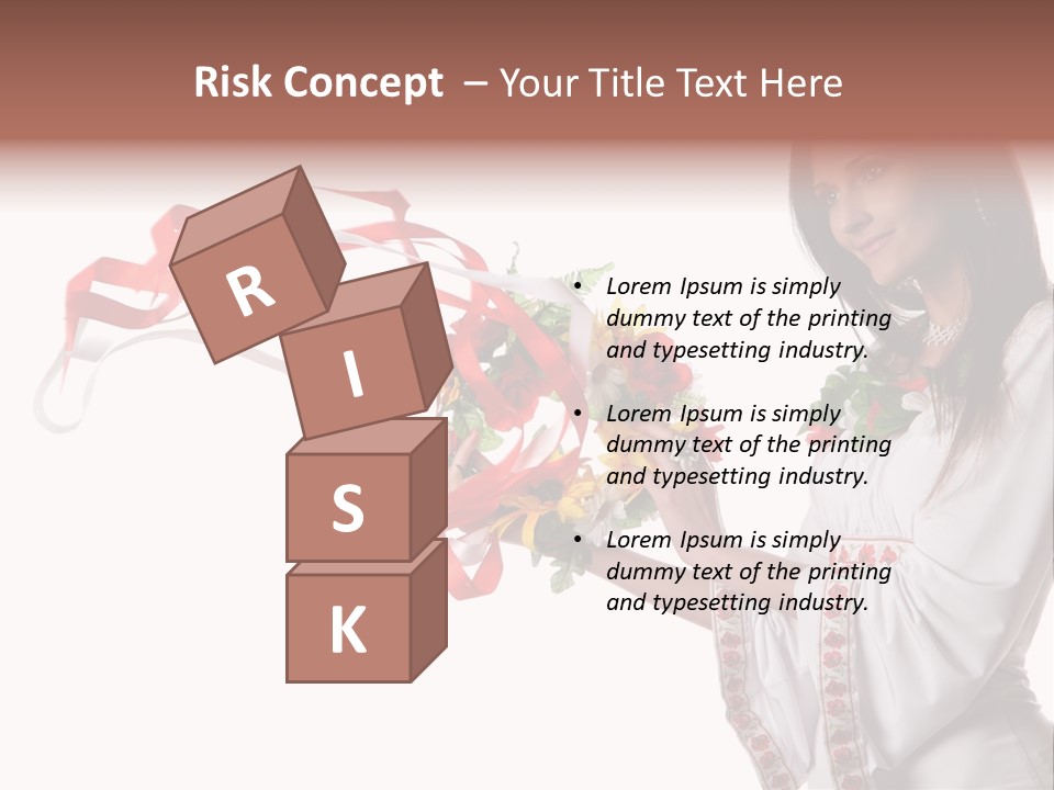 Beautiful Embroidery Red PowerPoint Template