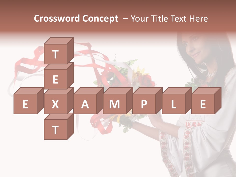 Beautiful Embroidery Red PowerPoint Template