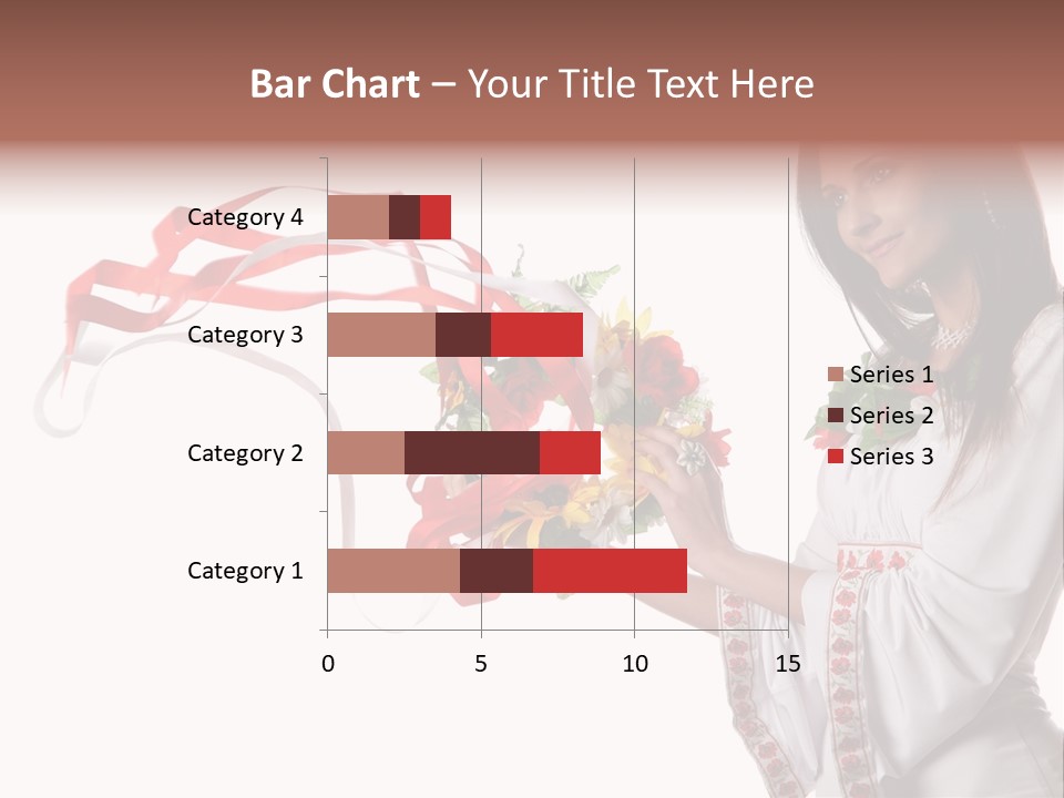 Beautiful Embroidery Red PowerPoint Template