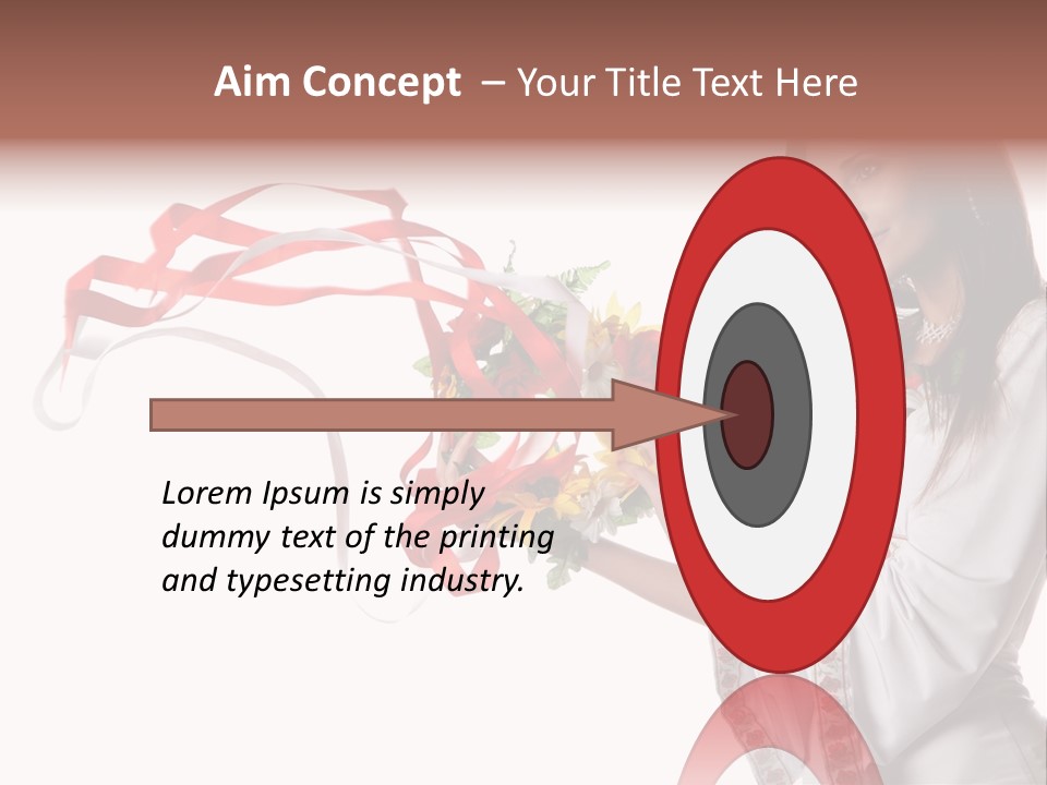 Beautiful Embroidery Red PowerPoint Template