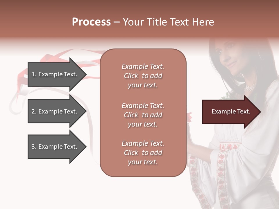 Beautiful Embroidery Red PowerPoint Template