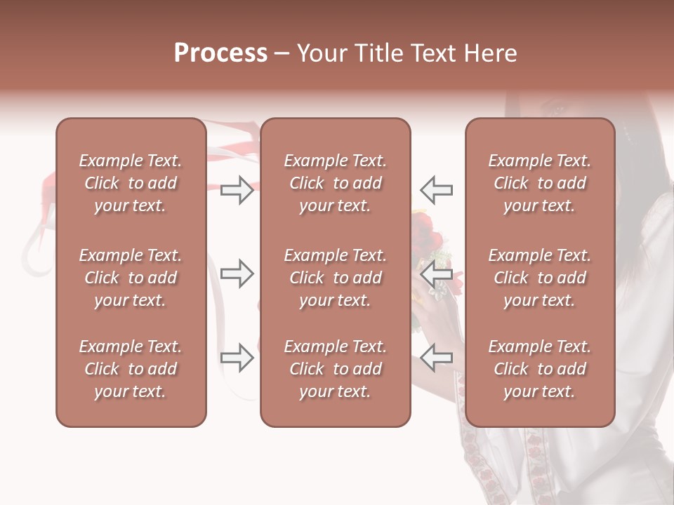 Beautiful Embroidery Red PowerPoint Template