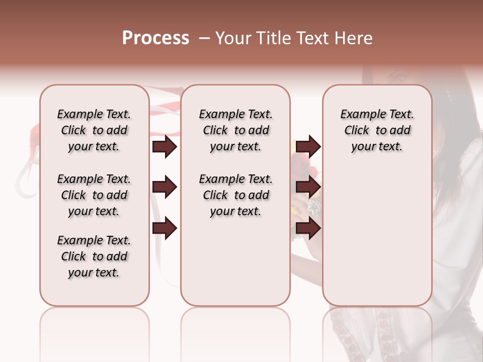 Beautiful Embroidery Red PowerPoint Template